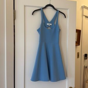 Likely Blue dress with back cutout. Size 00